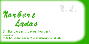 norbert lados business card